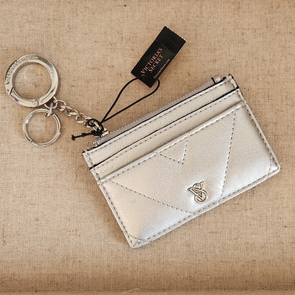Victoria's Secret Silver Card Holder Keychain